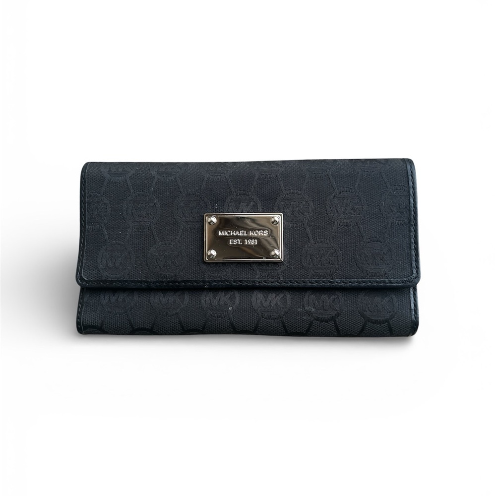 Michael Kors Black Textured Wallet